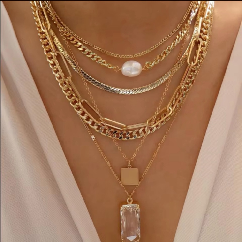 Beautiful necklace stack